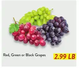 Fresh Thyme Red, Green or Black Grapes offer