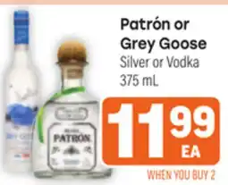 Tony’s Fresh Market Patrón or Grey Goose offer
