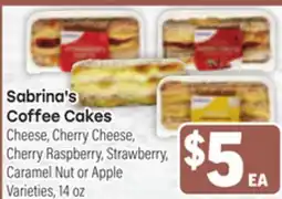Tony’s Fresh Market Sabrina's Coffee Cakes offer