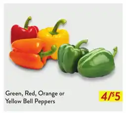 Fresh Thyme Green, Red, Orange or Yellow Bell Peppers offer