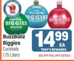 Tony’s Fresh Market BuzzBallz Biggies offer