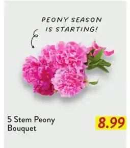 Fresh Thyme 5 Stem Peony Bouquet offer