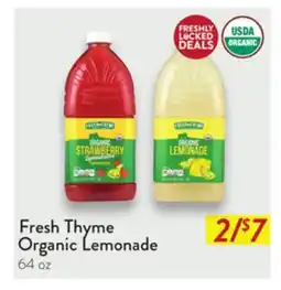 Fresh Thyme Fresh Thyme Organic Lemonade offer