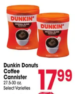 Jewel-Osco Dunkin Donuts Coffee Cannister offer