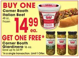 Jewel-Osco Corner Booth Italian Beef offer