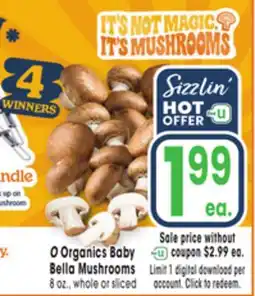 Jewel-Osco O Organics Baby Bella Mushrooms offer