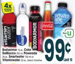 Jewel-Osco Bodyarmor 16 oz., Coke DeMexico 355 ml, Powerade 28 oz., Smartwater 700 ml or Vitaminwater 20 oz offer