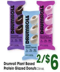 Jewel-Osco Drumroll Plant Based Protein Glazed Donuts offer