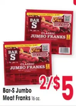 Jewel-Osco Bar-S Jumbo Meat Franks offer