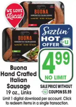 Jewel-Osco Buona Hand Crafted Italian Sausage offer