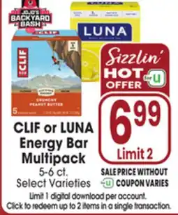 Jewel-Osco CLIF or LUNA Energy Bar Multipack offer