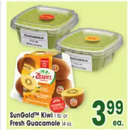 Jewel-Osco SunGold Kiwi 1 lb. or Fresh Guacamole 14 oz offer