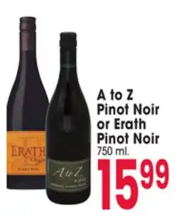 Jewel-Osco A to Z Pinot Noir or Erath Pinot Noir offer