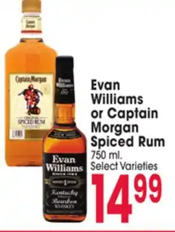 Jewel-Osco Evan Williams or Captain Morgan Spiced Rum offer
