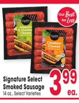 Jewel-Osco Signature Select Smoked Sausage offer