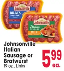 Jewel-Osco Johnsonville Italian Sausage or Bratwurst offer