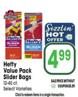 Jewel-Osco Hefty Value Pack Slider Bags offer