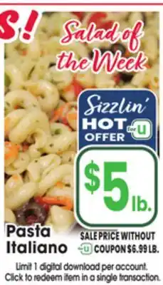 Jewel-Osco Pasta Italiano offer