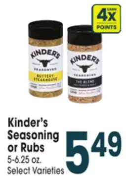 Jewel-Osco Kinder's Seasoning or Rubs offer
