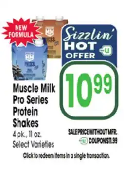 Jewel-Osco Muscle Milk Pro Series Protein Shakes offer