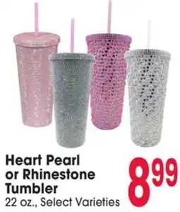 Jewel-Osco Heart Pearl or Rhinestone Tumbler offer