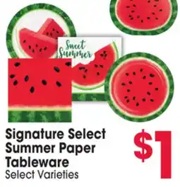 Jewel-Osco Signature Select Summer Paper Tableware offer