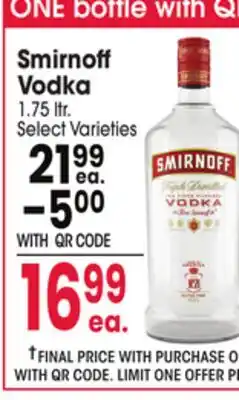 Jewel-Osco Smirnoff Vodka offer