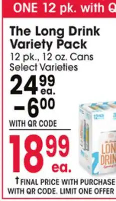 Jewel-Osco The Long Drink Variety Pack offer