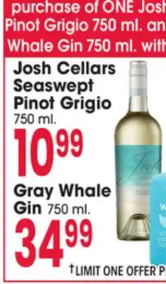 Jewel-Osco Josh Cellars Seaswept Pinot Grigio offer