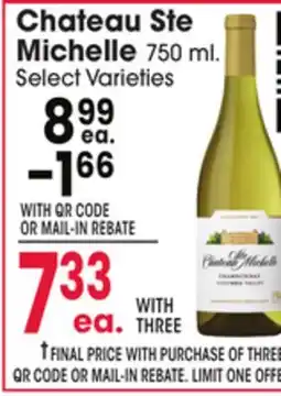 Jewel-Osco Chateau Ste Michelle offer