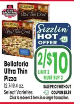 Jewel-Osco Bellatoria Ultra Thin Pizza offer