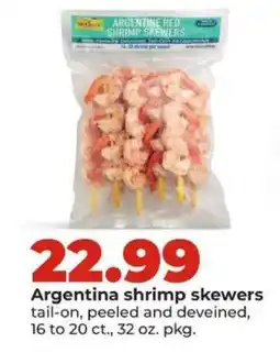 Hy-Vee Argentina shrimp skewers offer