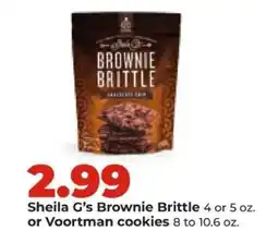 Hy-Vee Sheila G's Brownie Brittle or Voortman cookies offer