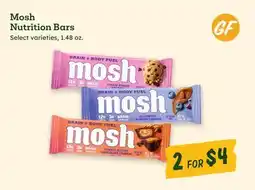 Sprouts Farmers Market Mosh Nutrition Bars offer