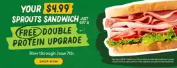 Sprouts Farmers Market YOUR $4.99 SPROUTS SANDWICH offer