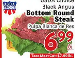 Rio Valley Market USDA Choice Black Angus Bottom Round Steak offer