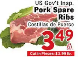 Rio Valley Market US Gov't Insp. Pork Spare Ribs offer