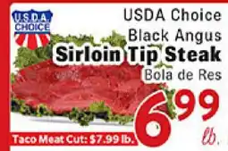 Rio Valley Market USDA Choice Black Angus Sirloin Tip Steak offer
