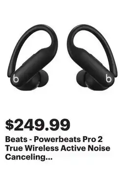 Best Buy Beats - Powerbeats Pro 2 True Wireless Active Noise Canceling Earbuds - Jet Black offer
