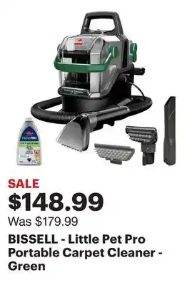 Best Buy BISSELL - Little Pet Pro Portable Carpet Cleaner - Green offer