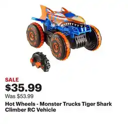 Best Buy Hot Wheels - Monster Trucks Tiger Shark Climber RC Vehicle offer