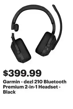 Best Buy Garmin - dezl 210 Bluetooth Premium 2-in-1 Headset - Black offer