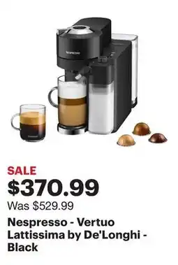 Best Buy Nespresso - Vertuo Lattissima by De'Longhi - Black offer
