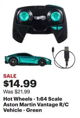 Best Buy Hot Wheels - 1:64 Scale Aston Martin Vantage R/C Vehicle - Green offer