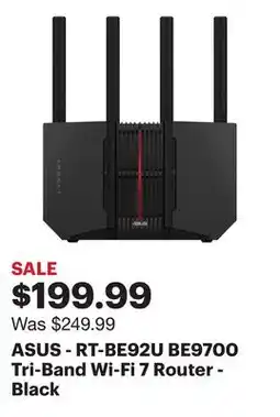 Best Buy ASUS - RT-BE92U BE9700 Tri-Band Wi-Fi 7 Router - Black offer