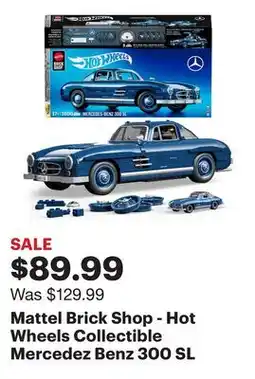Best Buy Mattel Brick Shop - Hot Wheels Collectible Mercedez Benz 300 SL offer