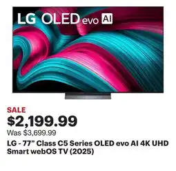 Best Buy LG - 77 Class C5 Series OLED evo AI 4K UHD Smart webOS TV (2025) offer