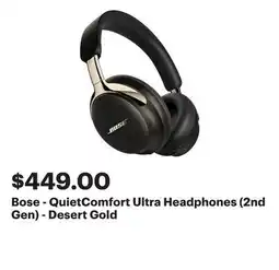 Best Buy Bose - QuietComfort Ultra Headphones (2nd Gen) - Desert Gold offer