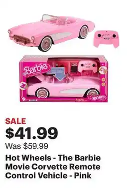 Best Buy Hot Wheels - The Barbie Movie Corvette Remote Control Vehicle - Pink offer