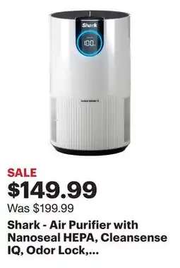 Best Buy Shark - Air Purifier with Nanoseal HEPA, Cleansense IQ, Odor Lock, Cleans up to 500 sq. ft - White offer